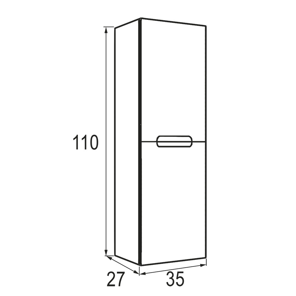 Kibath Mueble Auxiliar De Baño VICTORIA 35 de colgar fabricado en madera - Imagen 8