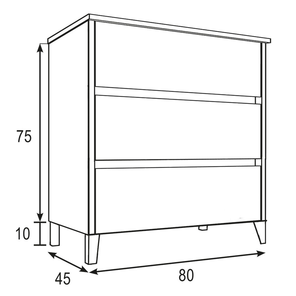 Kibath Mueble de Baño con Lavabo SIREX 3 cajones con patas - Imagen 6