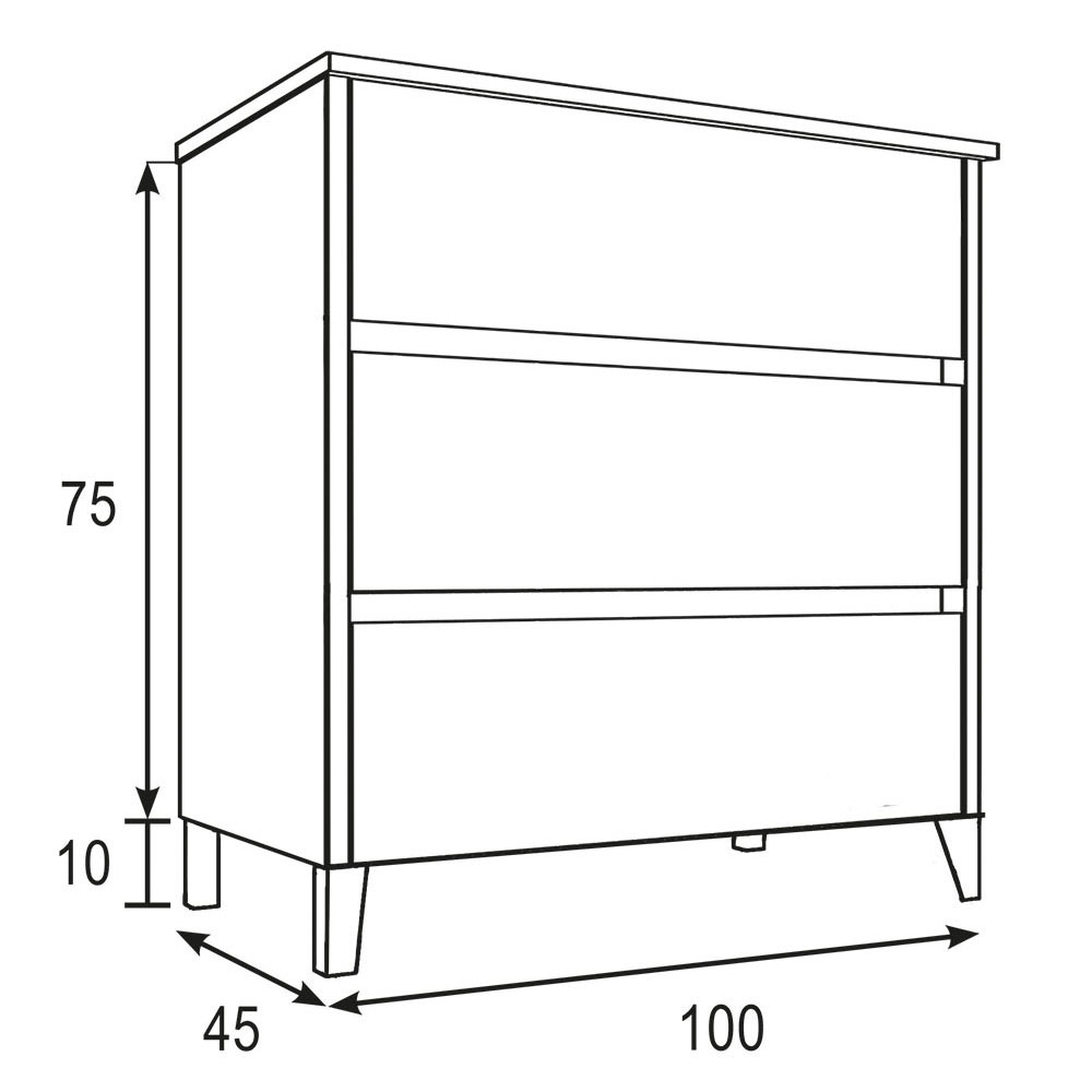 Kibath Mueble de Baño con Lavabo SIREX 3 cajones con patas - Imagen 5