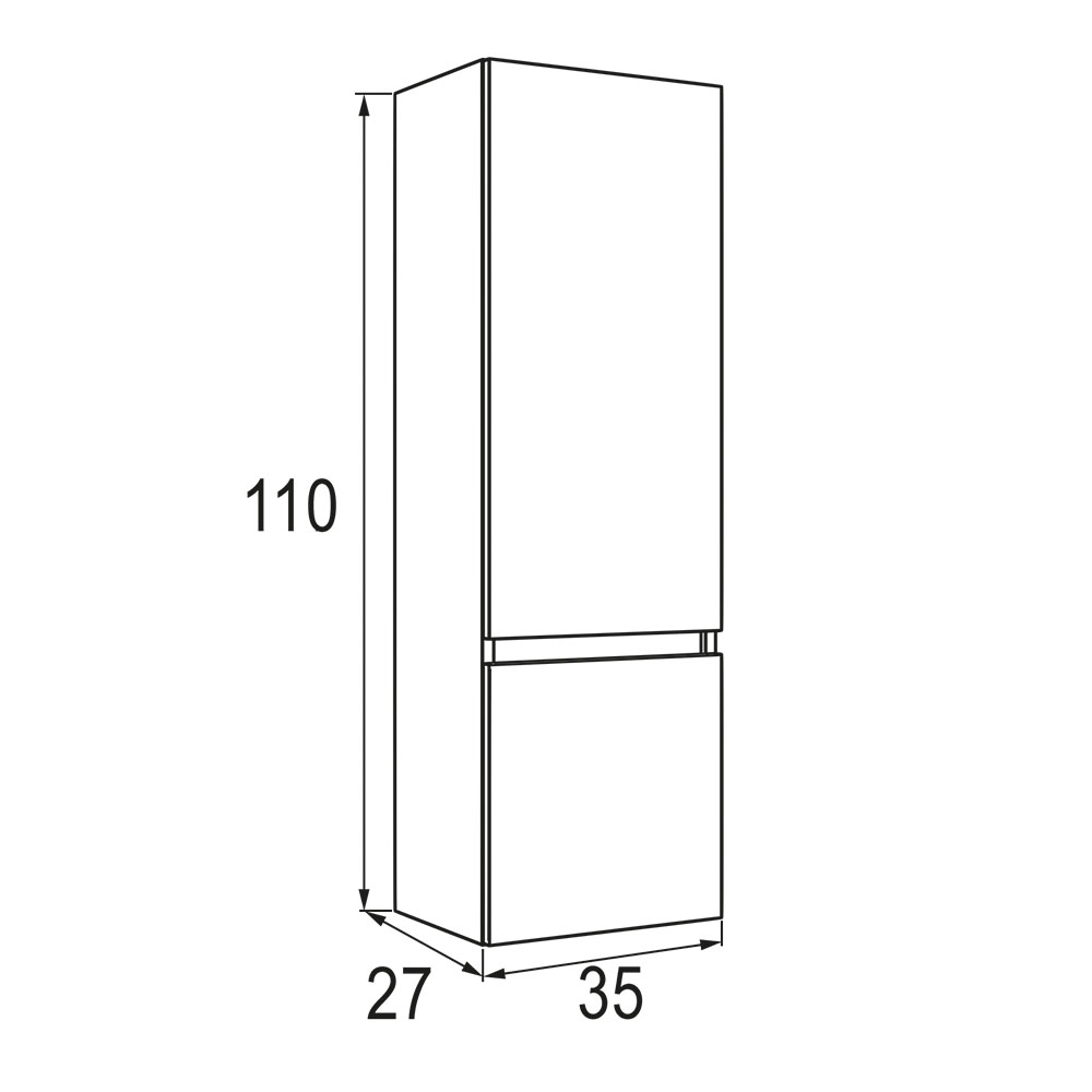 Kibath Mueble Auxiliar De Baño SIREX 35 de colgar acabado teca claro mate fabricado en madera - Imagen 5