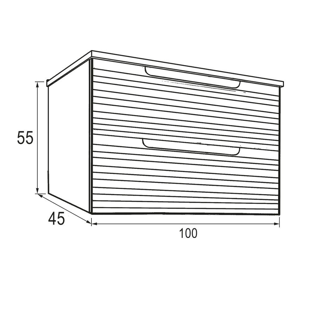 Kibath Mueble de baño con Lavabo KEN 80x45 cm acabado Desierto mate 2 cajones suspendido - Imagen 5