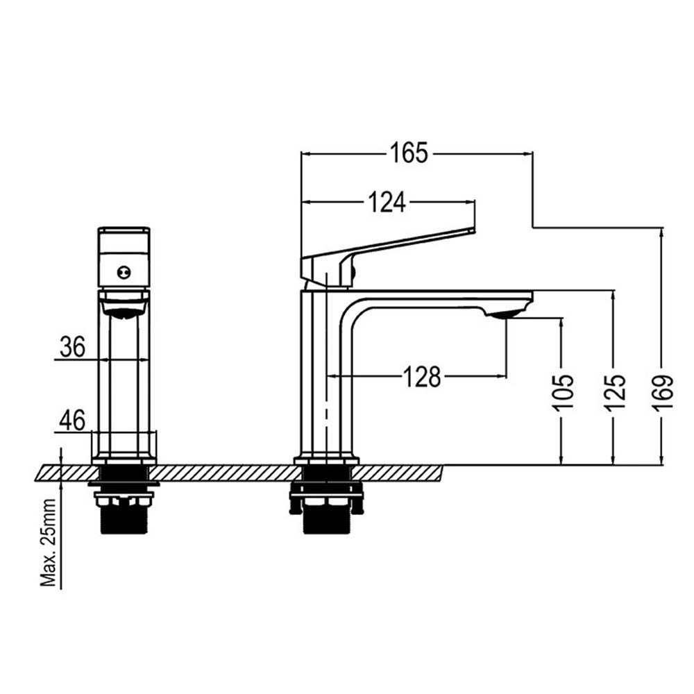 Kibath Pack termostático columna y grifo acabado negro mate fabricado en latón - Imagen 5