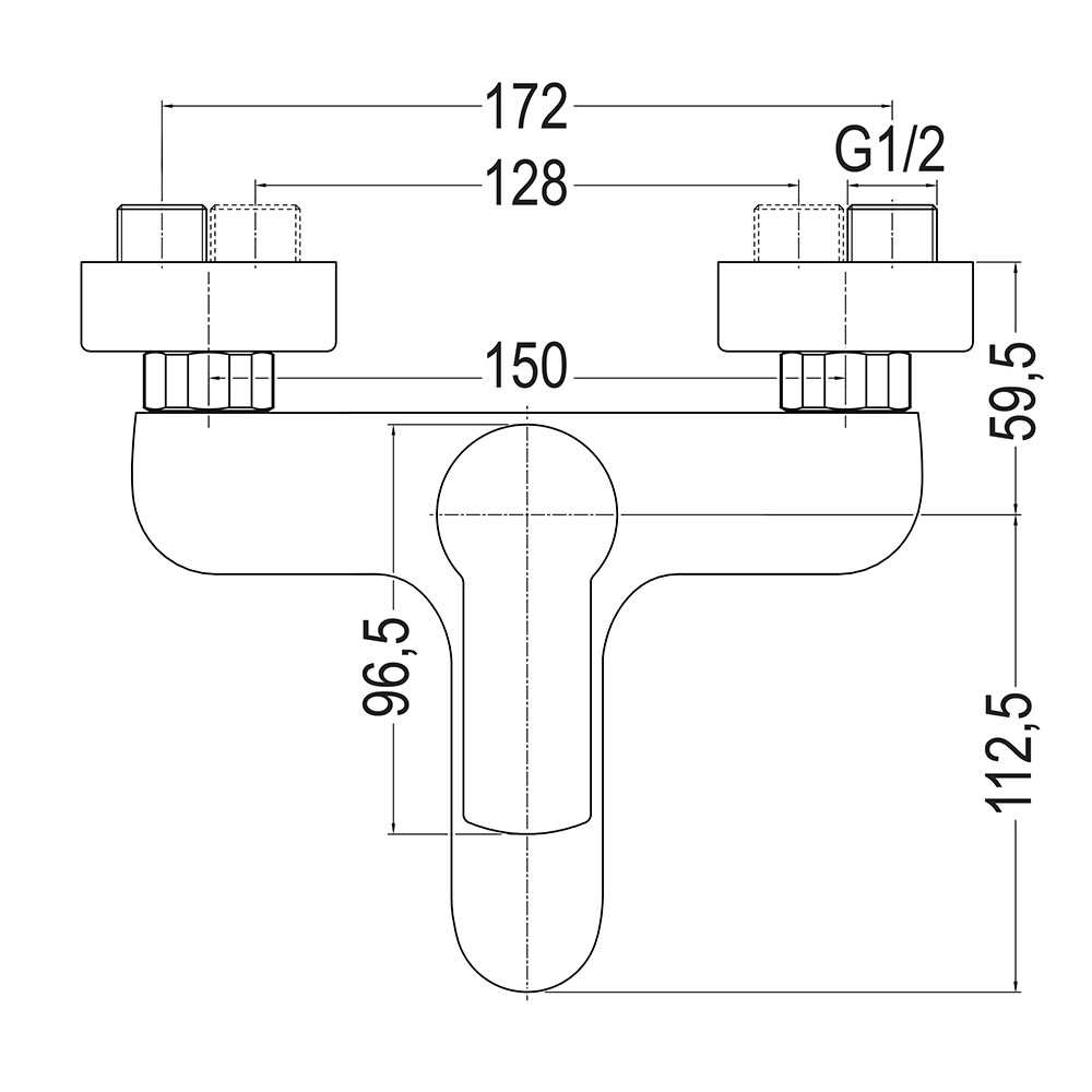 Kibath Grifo De Bañera monomando SIX acabado cromo brillo fabricado en latón - Imagen 5