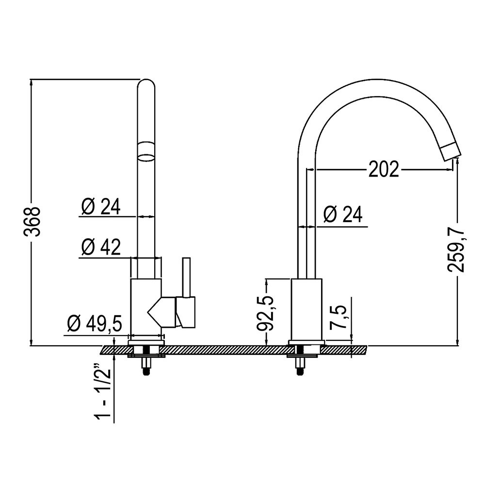 Kibath Grifo De Fregadero ZEN de acabado negro mate fabricado en latón - Imagen 5