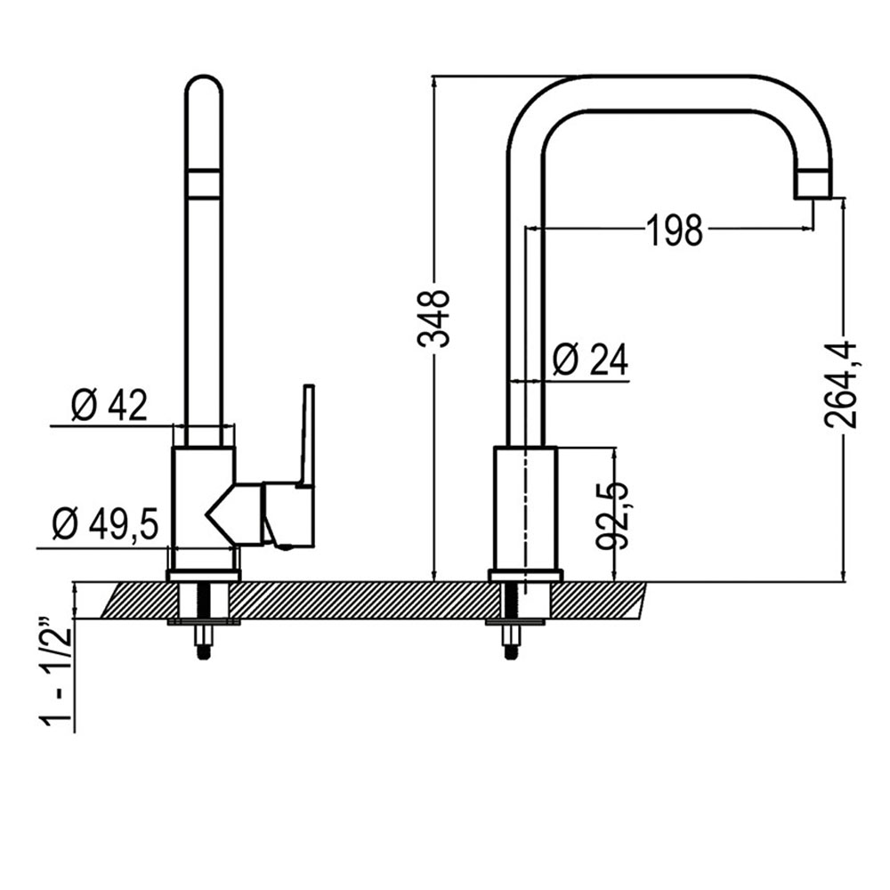 Kibath Grifo De Fregadero SOU de acabado blanco mate fabricado en latón - Imagen 5