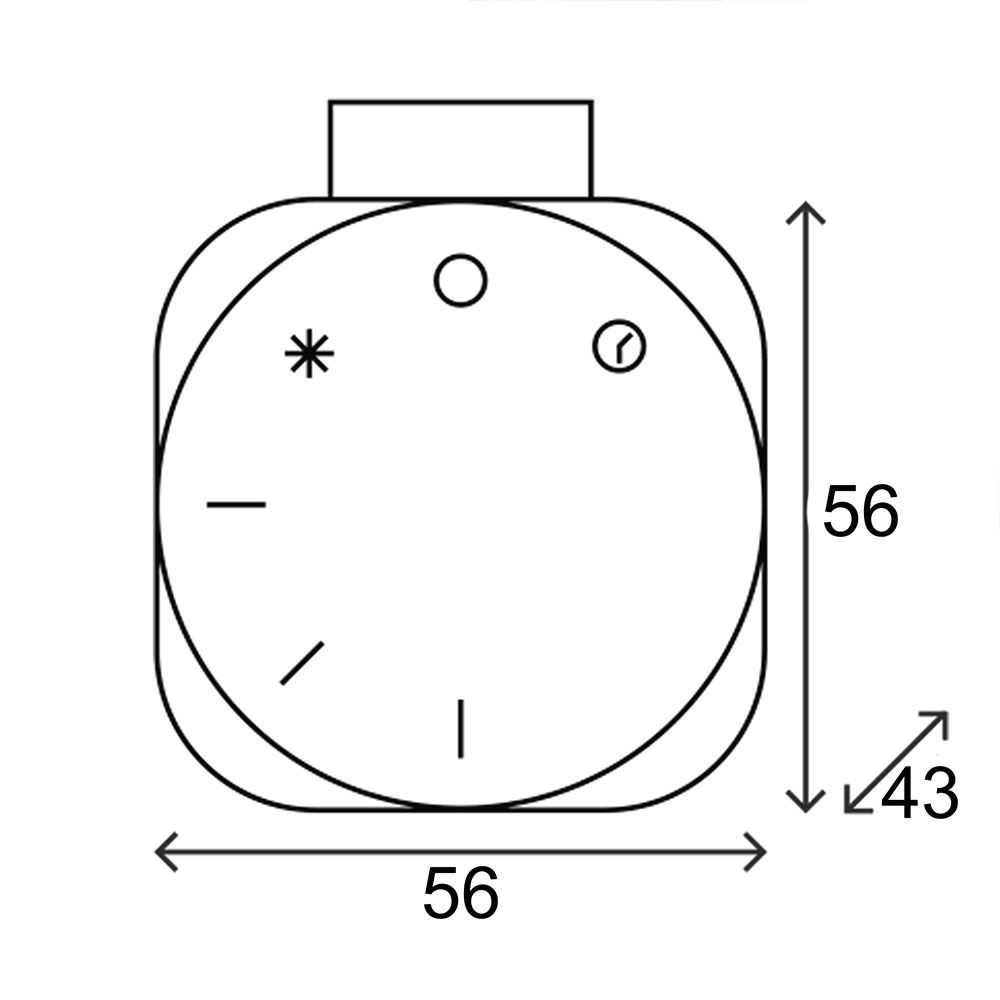 Kibath Termostato Con Resistencia redondo 600w fabricado en ABS - Imagen 2