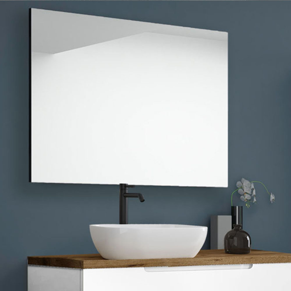 Kibath Mueble de baño con Lavabo, Espejo y Aplique LED VICTORIA 100x45 cm acabado Blanco mate 2 cajones suspendido - Imagen 3