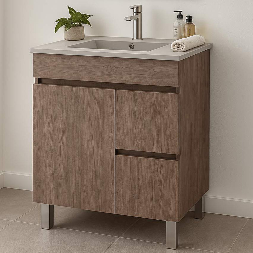 Kibath Mueble de Baño 80 cm con Lavabo URBAN 2 cajones y 2 puertas con patas - Imagen 5