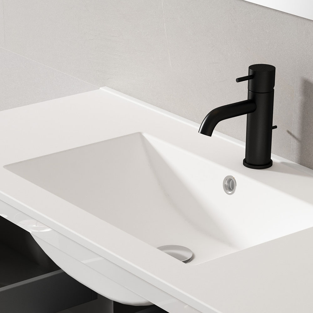 Kibath Lavabo De Porcelana Para Baño rectangular 61 cm x 46 cm VAN acabado blanco brillo fabricado en porcelana - Imagen 3