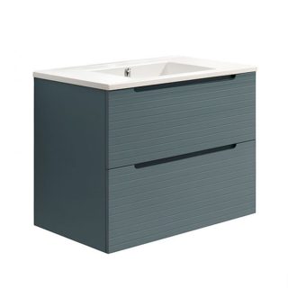 Kibath Mueble de Baño 60 cm BOREAL Azul Oceano SIN LAVABO - 2 cajones suspendido