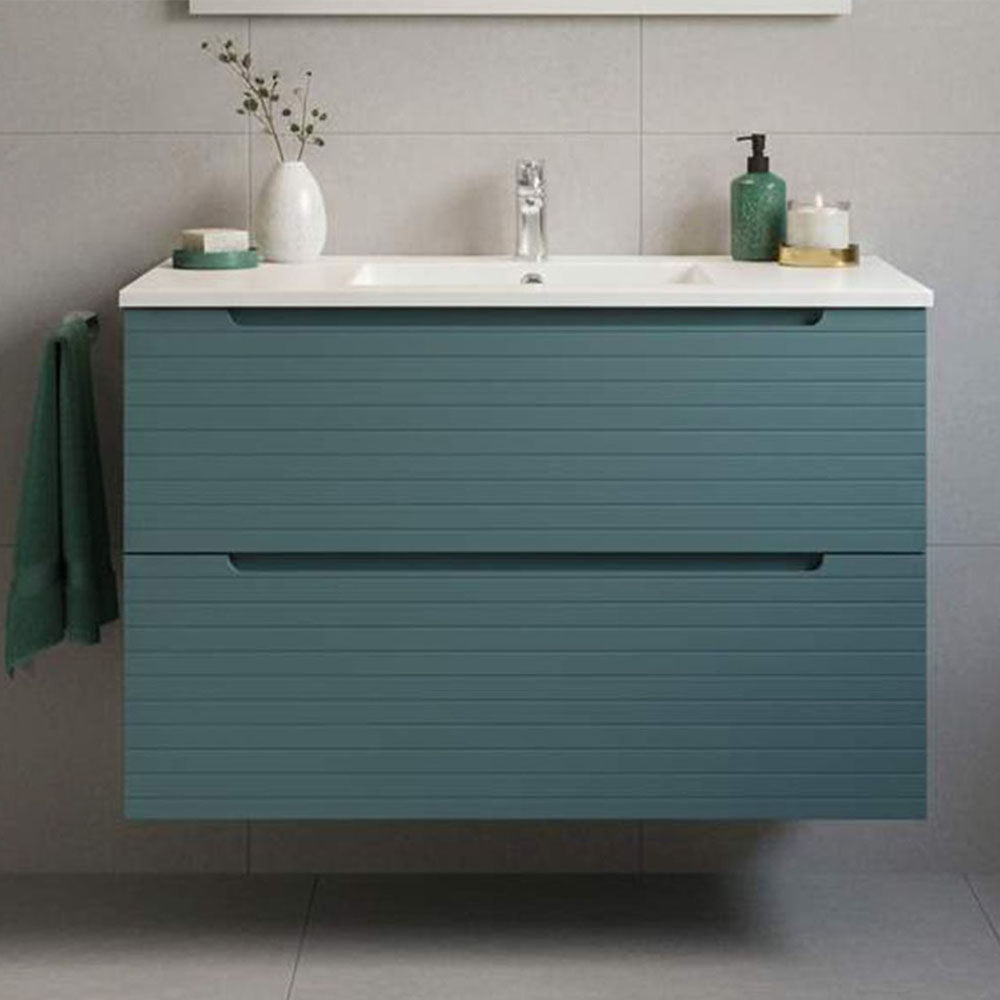 Kibath Mueble de Baño 80 cm con Lavabo BOREAL 2 cajones suspendido - Imagen 3