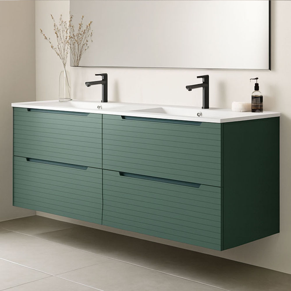 Kibath Mueble de Baño 120 cm con Lavabo BOREAL 2 cajones suspendido - Imagen 2
