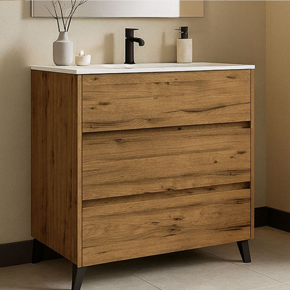 Kibath Mueble de Baño con Lavabo SIREX 3 cajones con patas - Imagen 2