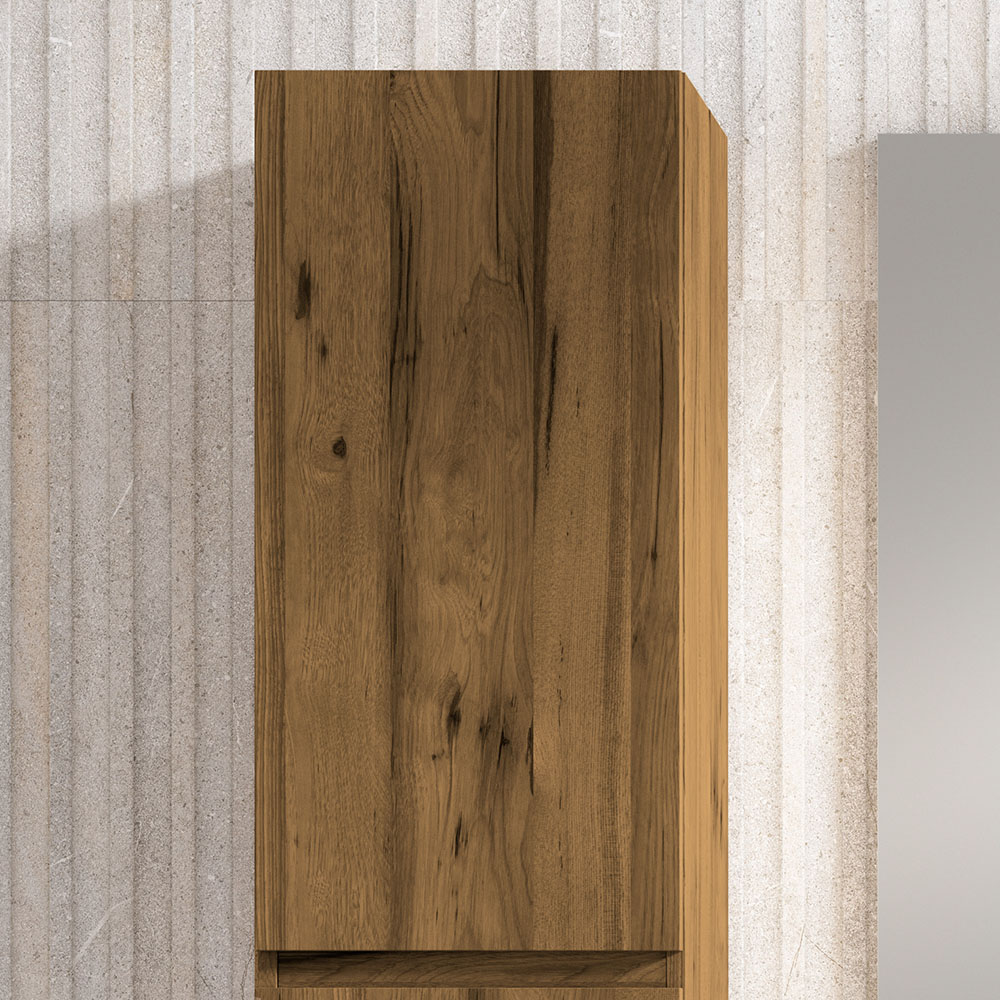 Kibath Mueble Auxiliar De Baño SIREX 35 de colgar acabado teca claro mate fabricado en madera - Imagen 3