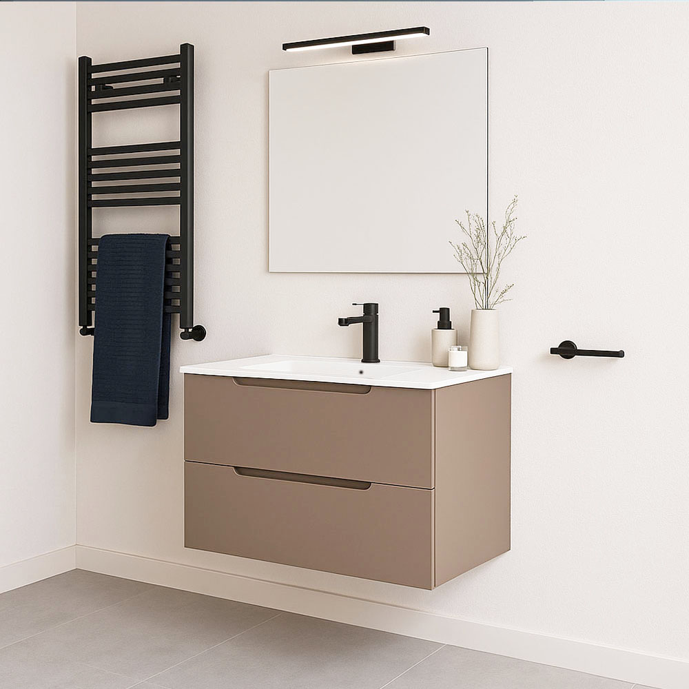 Kibath Conjunto de Mueble de Baño 100 cm VICTORIA 2 cajones suspendido - Imagen 2