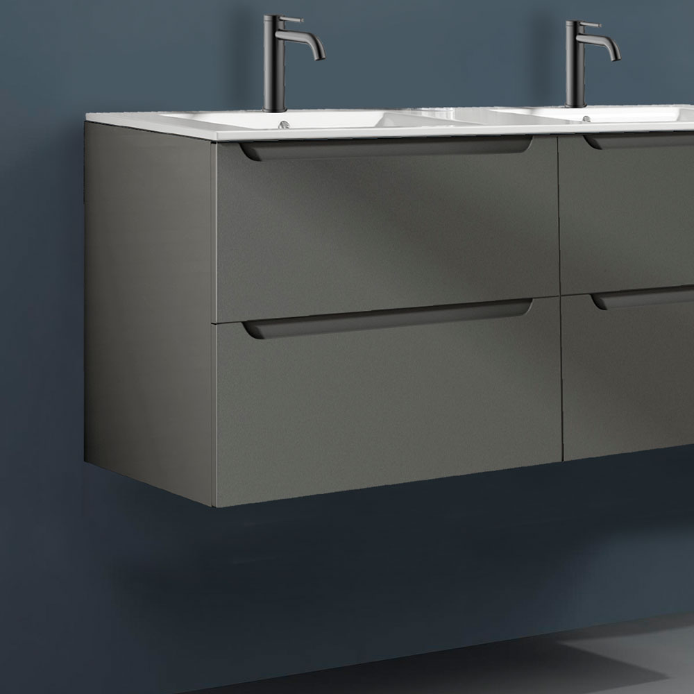 Kibath Mueble de Baño 120 cm con Lavabo VICTORIA 2 cajones suspendido - Imagen 5