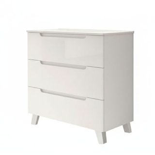 Kibath Mueble de Baño 80 cm con Lavabo VICTORIA 3 cajones con patas - Blanco