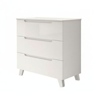 Kibath Mueble de Baño 100 cm con Lavabo VICTORIA 3 cajones con patas - Blanco