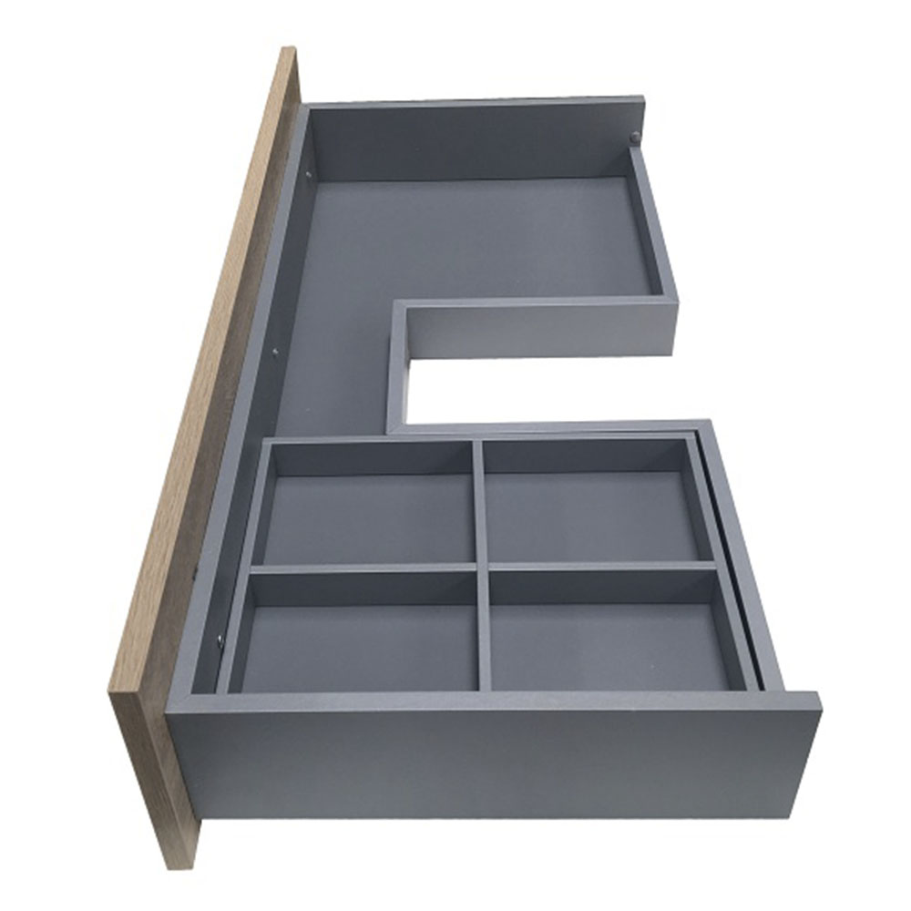 Kibath Mueble de baño con Lavabo KEN 60x45 cm acabado Desierto mate 2 cajones suspendido - Imagen 4