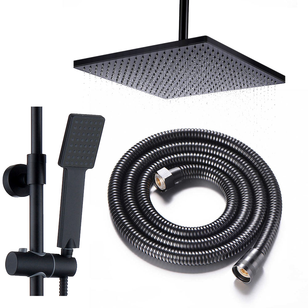 Kibath Pack termostático columna y grifo acabado negro mate fabricado en latón - Imagen 6