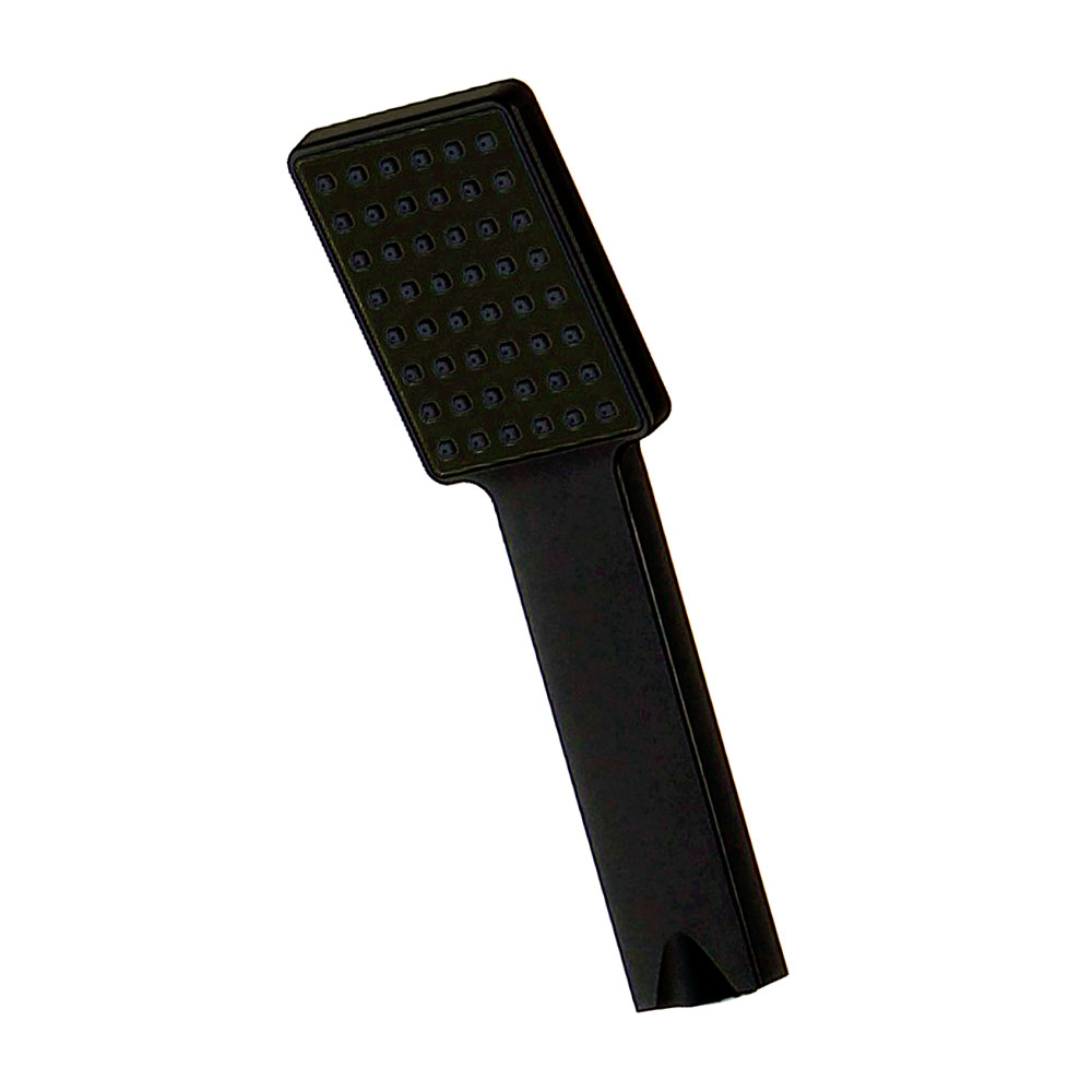Kibath Maneral Mango De Ducha cuadrado acabado negro mate fabricado en ABS