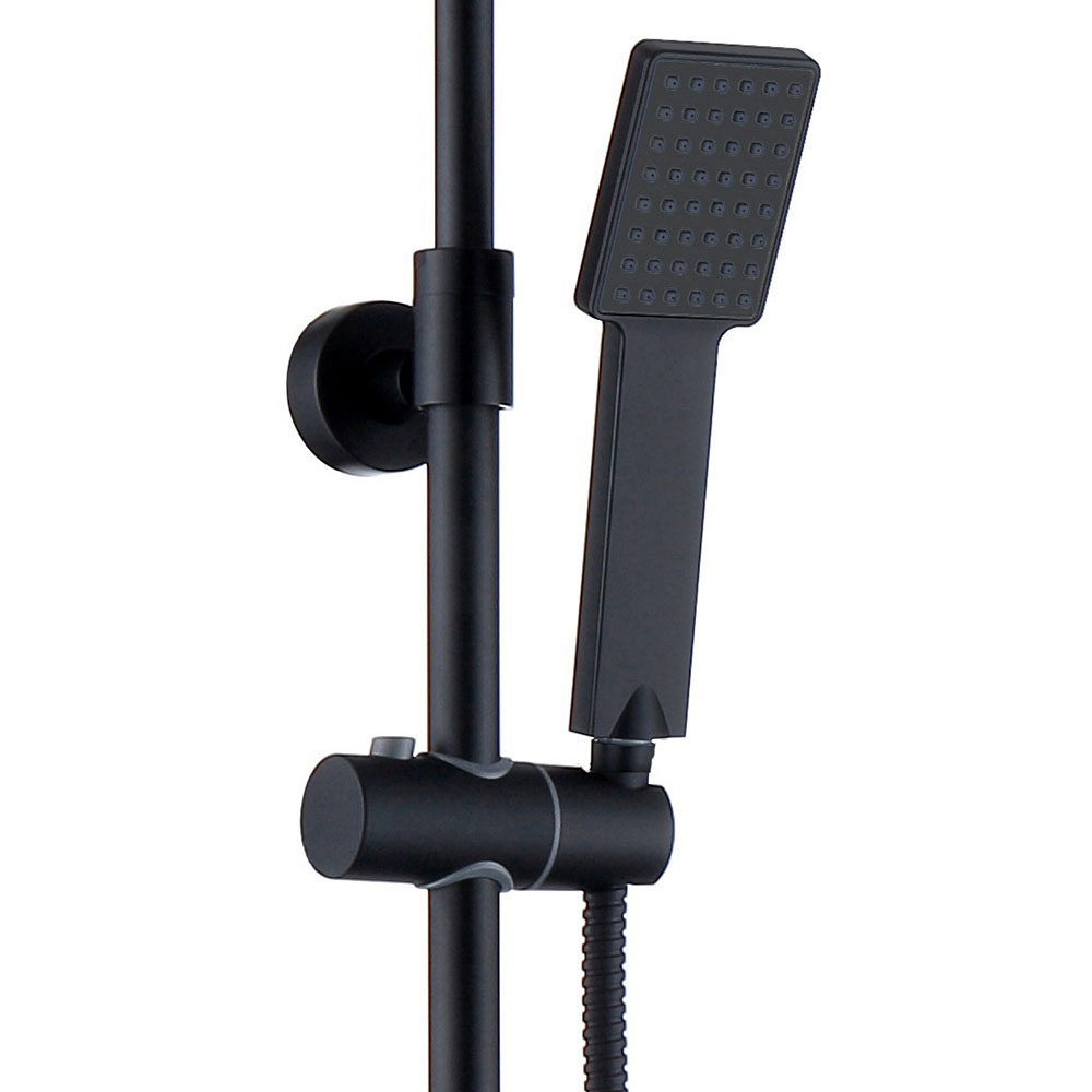 Kibath Maneral Mango De Ducha cuadrado acabado negro mate fabricado en ABS - Imagen 6