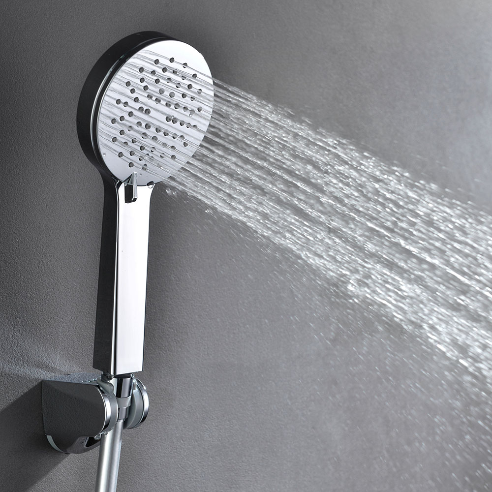 Kibath Maneral Mango De Ducha redondo NIRIA acabado cromo brillo fabricado en ABS - Imagen 4