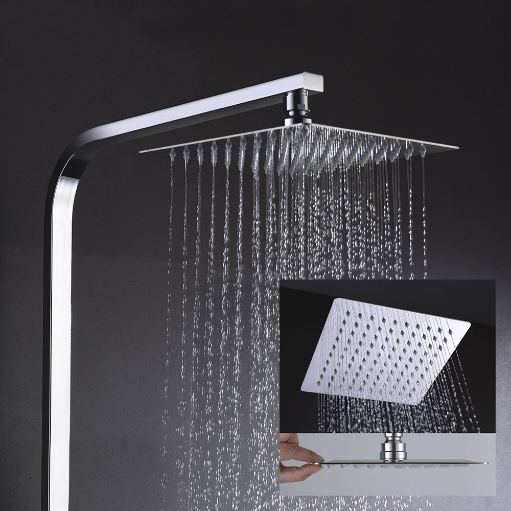 Kibath Columna De Ducha monomando cuadrada 73-122 cm CHE acabado cromo brillo fabricado en latón - Imagen 6