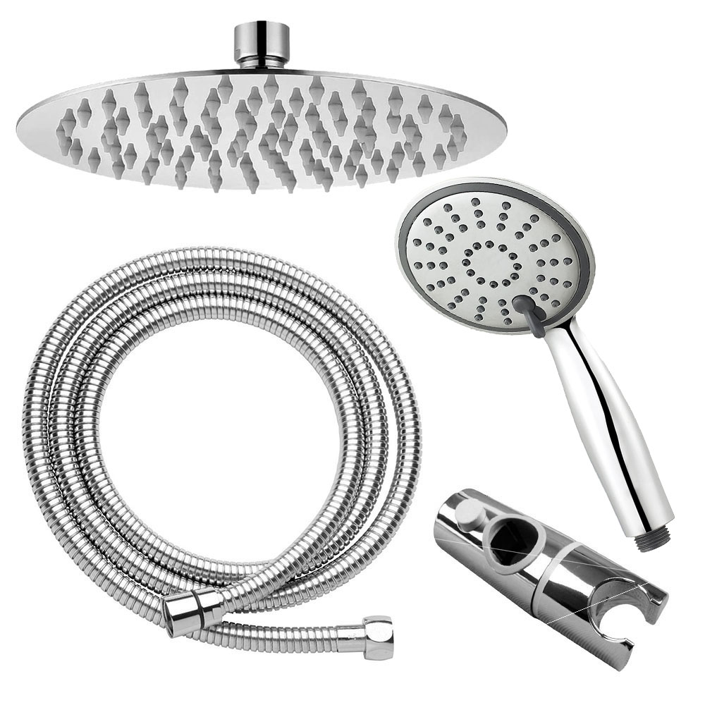 Kibath Columna De Ducha termostático redonda 100-150 cm extralarga acabado cromo brillo fabricado en latón - Imagen 4