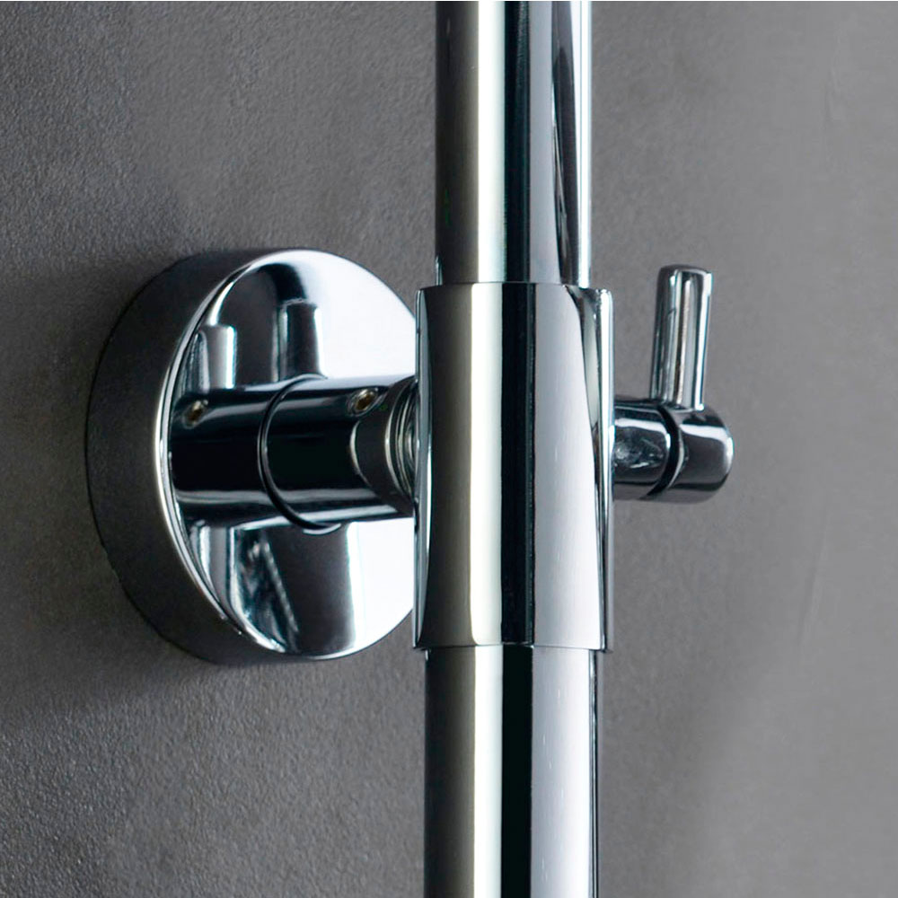 Kibath Barra De Columna De Ducha 150 extralarga acabado cromado brillo fabricado en latón - Imagen 2