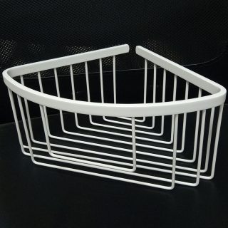 Kibath Cesta Portagel esquina acabado blanco mate fabricado en aluminio