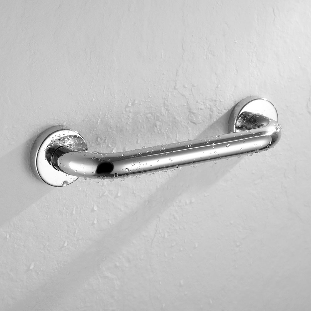 Kibath Asa De Seguridad de baño 40 cm acabado cromo brillo fabricado en acero inoxidable - Imagen 2