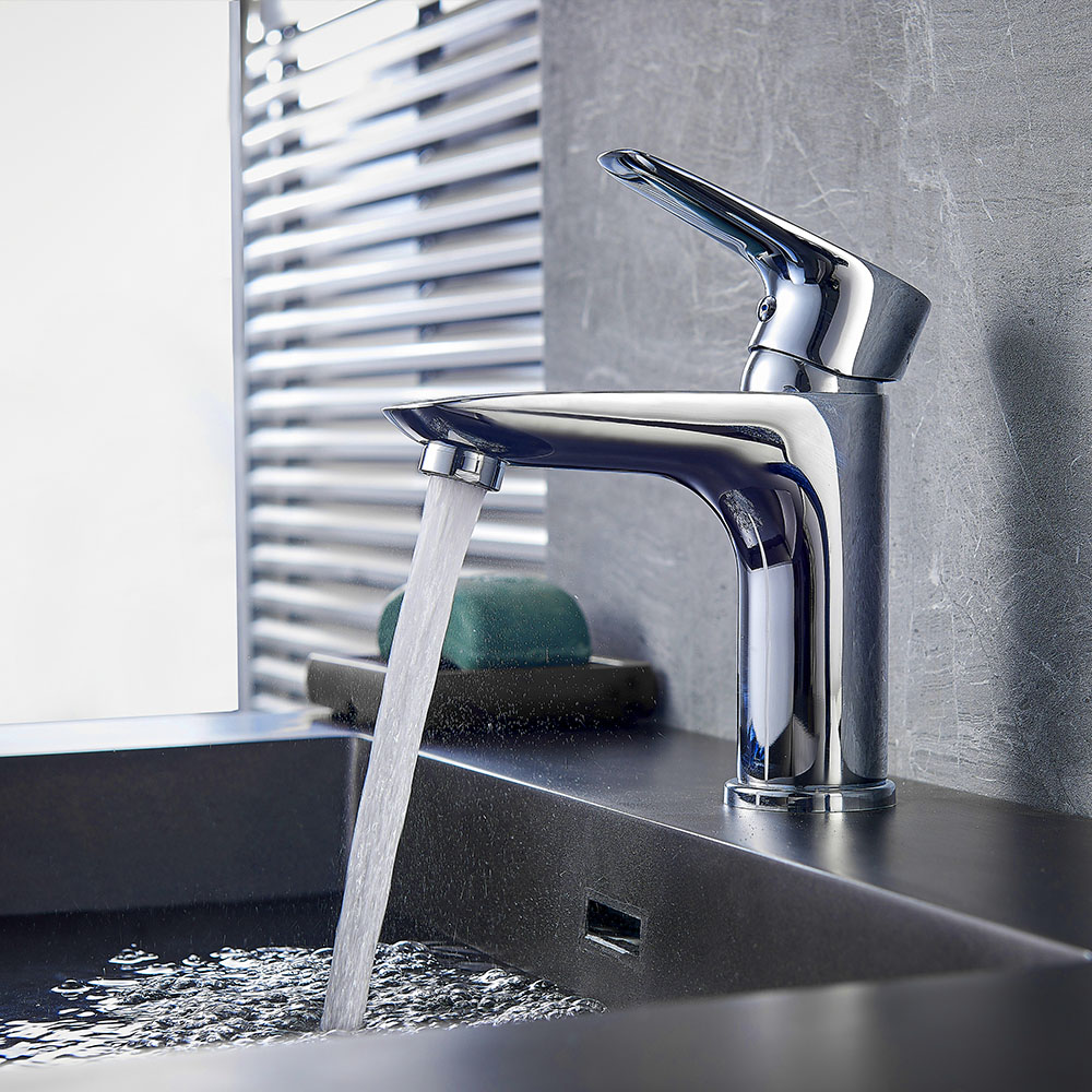 Kibath Grifo De Lavabo monomando SIX acabado cromo brillo fabricado en latón - Imagen 3