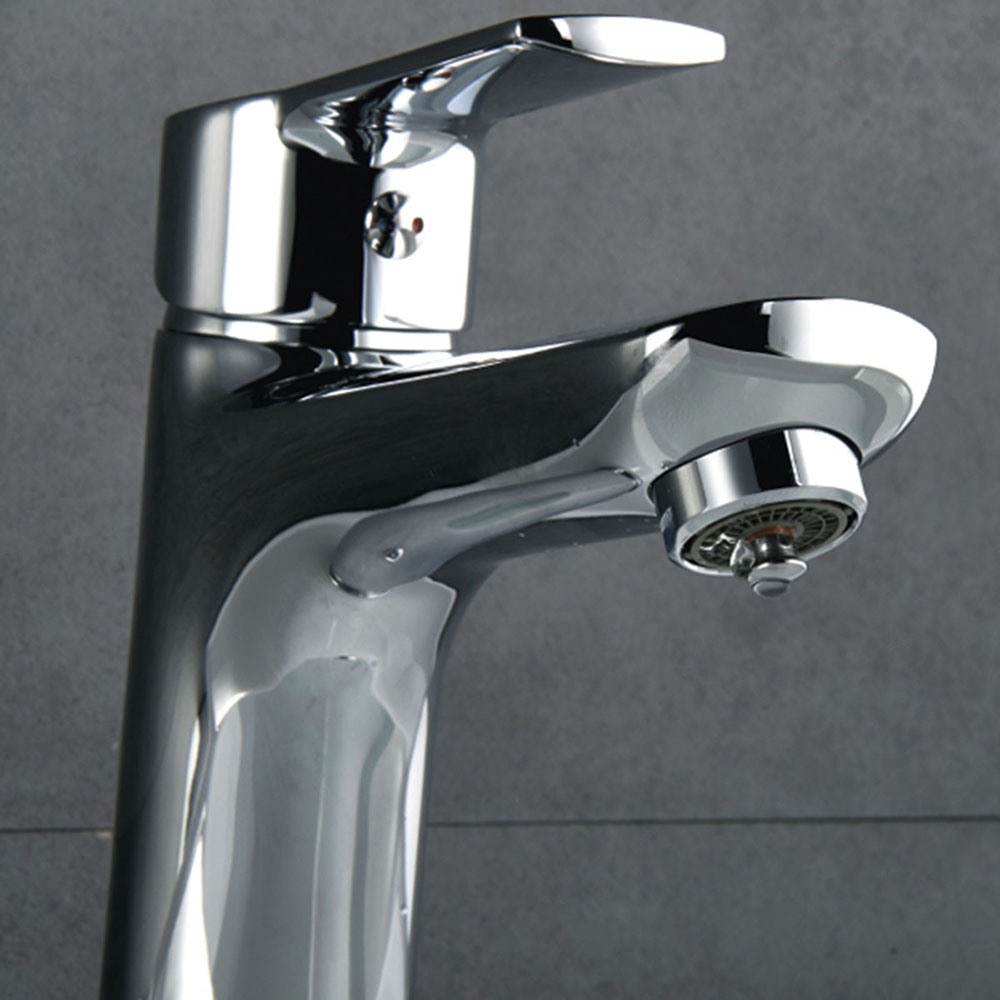 Kibath Grifo De Lavabo monomando SIX acabado cromo brillo fabricado en latón - Imagen 4