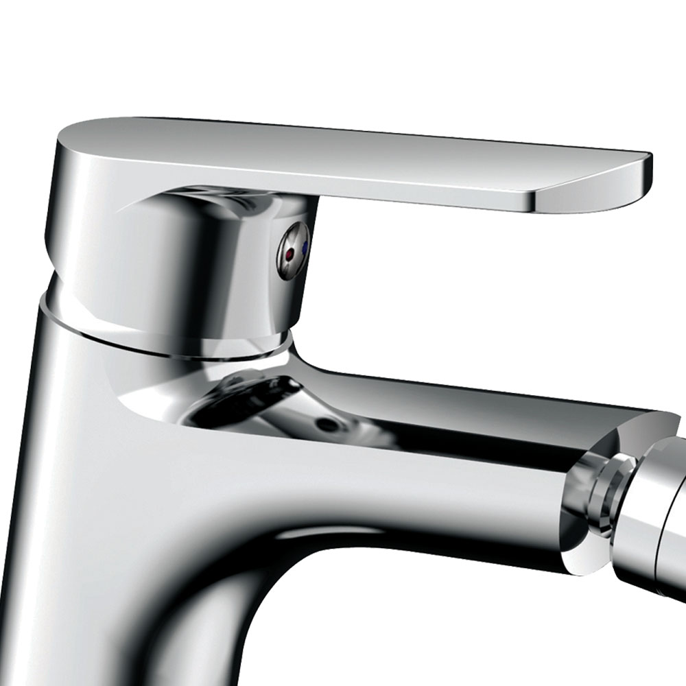 Kibath Grifo De Bidet monomando SIX acabado cromo brillo fabricado en latón - Imagen 2