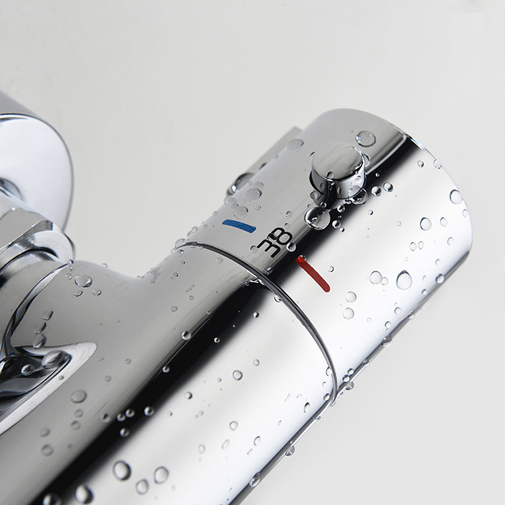 Kibath Grifo Para Columna De Ducha termostático acabado cromo brillo fabricado en latón - Imagen 3