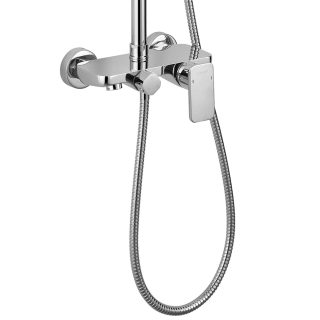 Kibath Grifo De Columna De Ducha monomando DUA acabado cromo brillo fabricado en latón