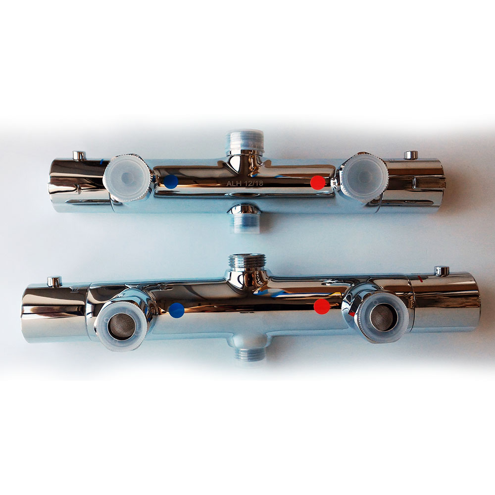 Kibath Grifo Para Columna De Ducha termostático acabado cromo brillo fabricado en latón - Imagen 3