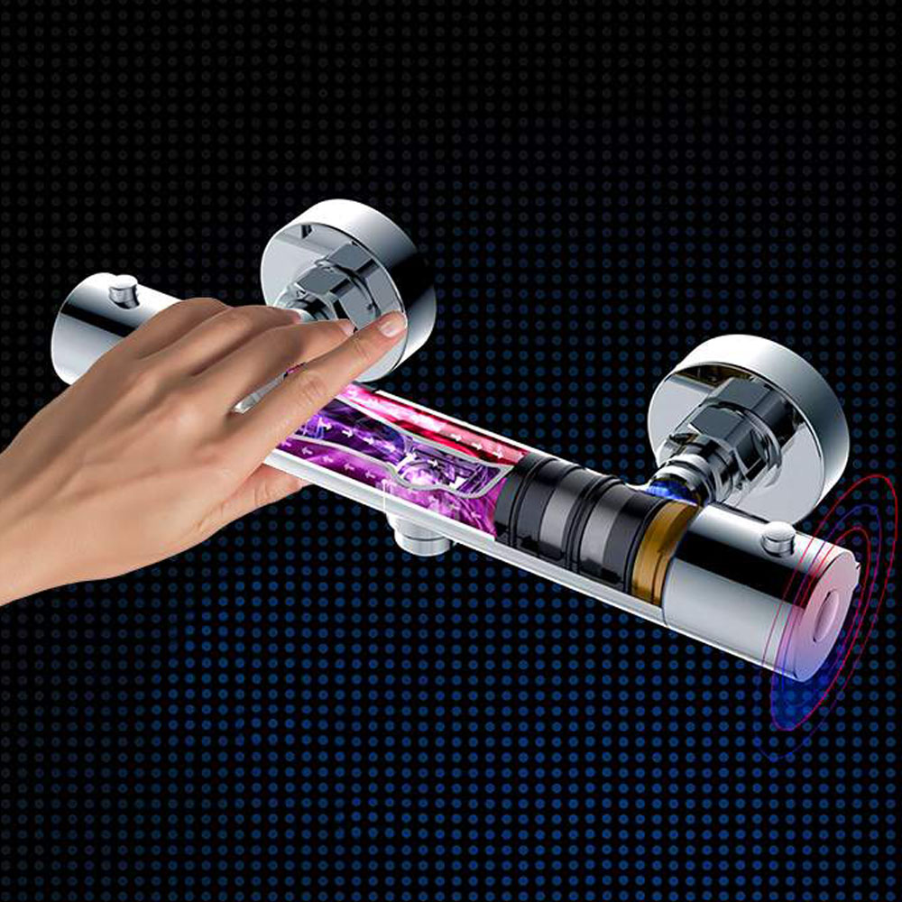 Kibath Grifo Para Columna De Ducha termostático acabado cromo brillo fabricado en latón - Imagen 6