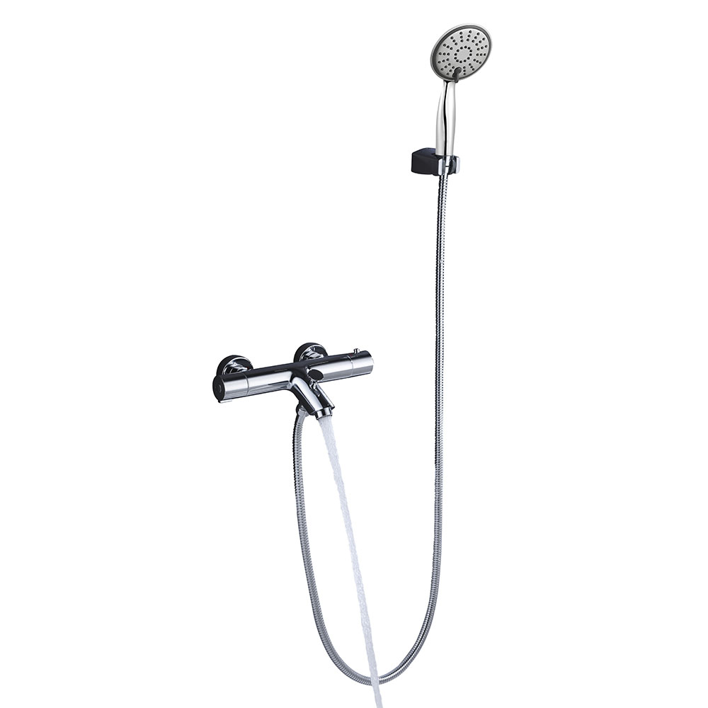 Kibath Grifo De Bañera termostático BON con equipo de ducha acabado cromo brillo fabricado en latón - Imagen 3