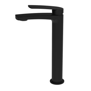 Kibath Grifo De Lavabo monomando DAK alto acabado negro mate fabricado en latón