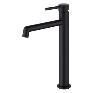 Kibath Grifo De Lavabo monomando OSO alto acabado negro mate fabricado en latón