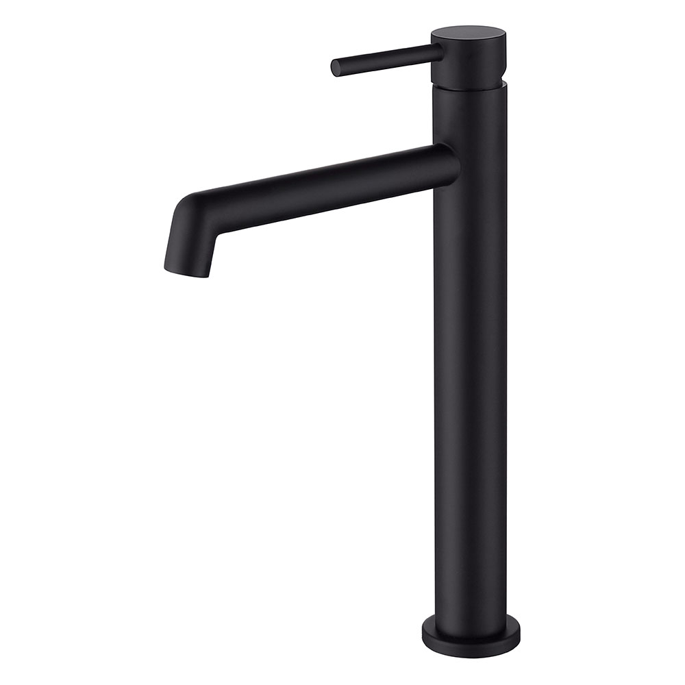 Kibath Grifo De Lavabo monomando OSO alto acabado negro mate fabricado en latón
