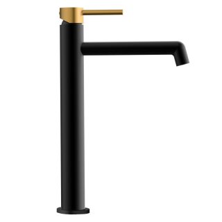 Kibath Grifo De Lavabo monomando OSO alto acabado negro mate fabricado en latón