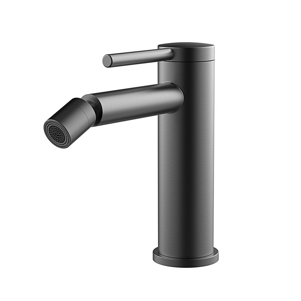 Kibath Grifo de Bidet GUN METAL bidet monomando acabado grafito / antracita mate fabricado en latón