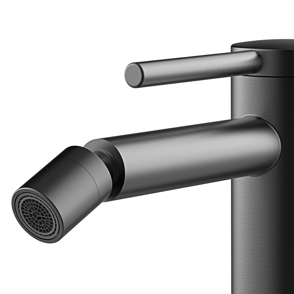 Kibath Grifo de Bidet GUN METAL bidet monomando acabado grafito / antracita mate fabricado en latón - Imagen 2