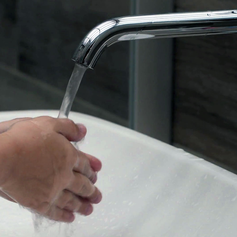 Kibath Grifo Empotrado de Lavabo monomando SIO acabado cromo brillo fabricado en latón - Imagen 6