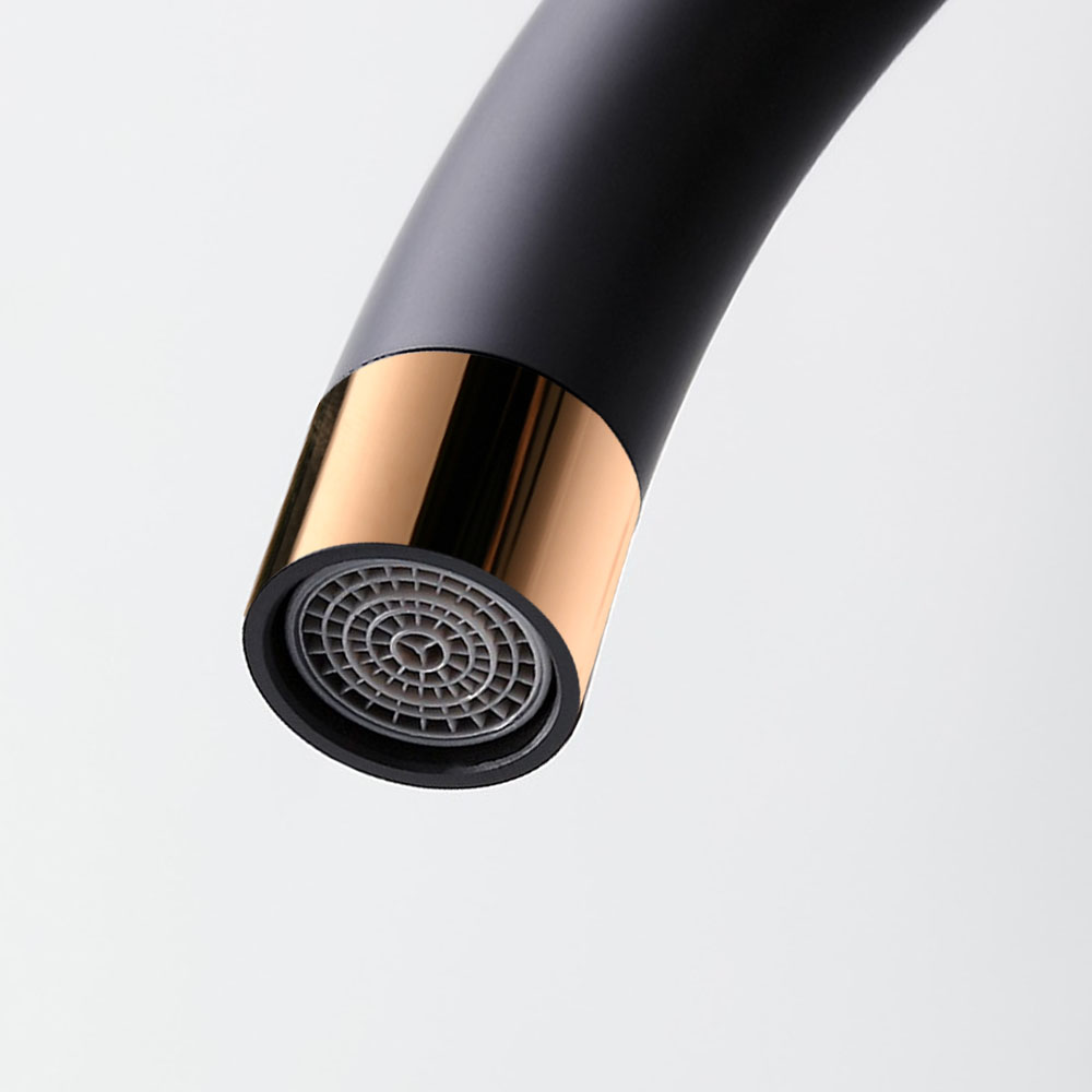 Kibath Grifo De Fregadero ZEN de acabado negro mate fabricado en latón - Imagen 4