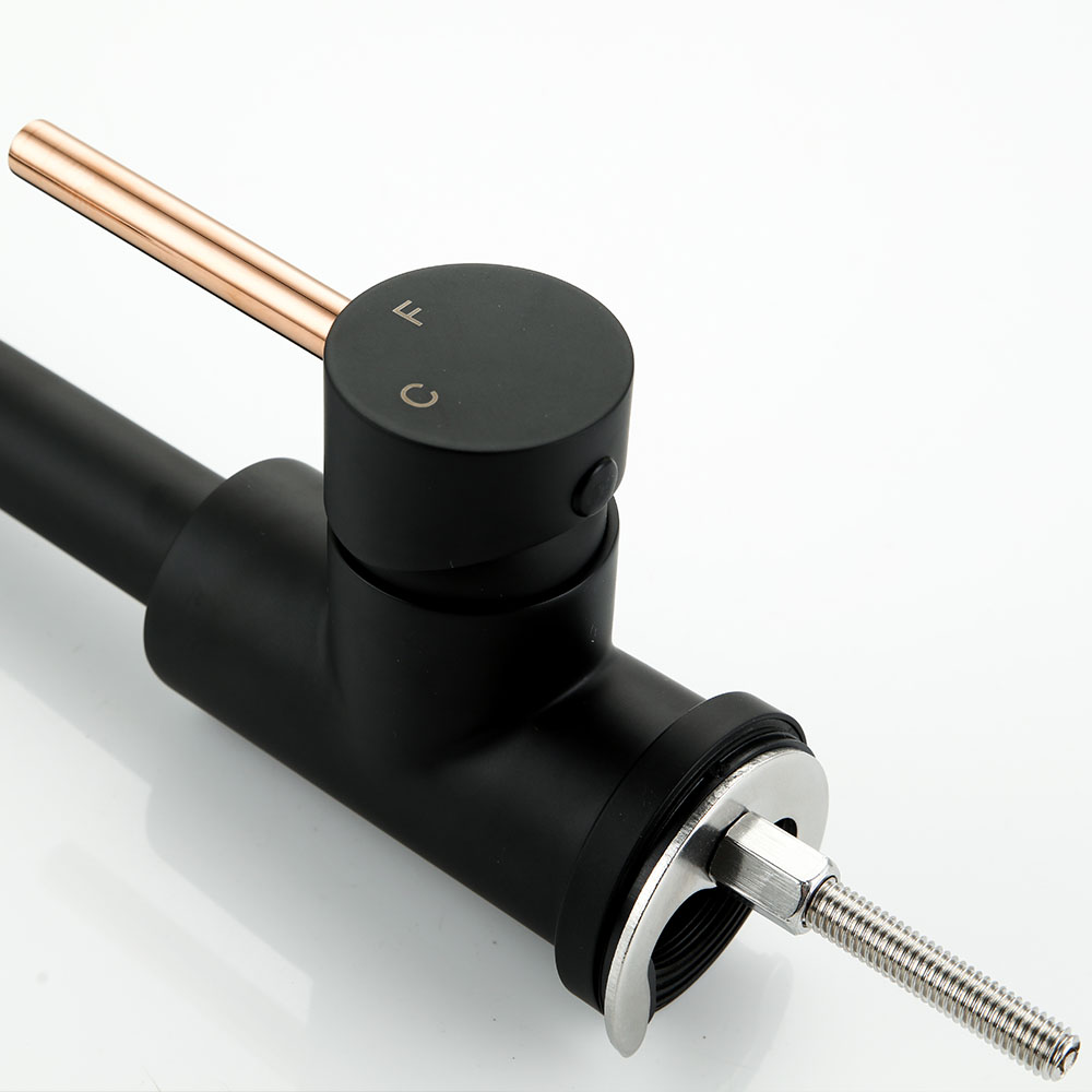 Kibath Grifo De Fregadero ZEN de acabado negro mate fabricado en latón - Imagen 6