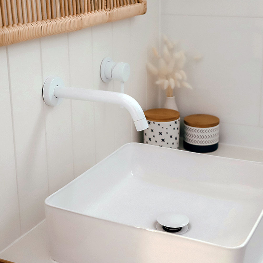 Kibath Válvula De Desague lavabo bidet acabado blanco mate fabricado en latón - Imagen 3